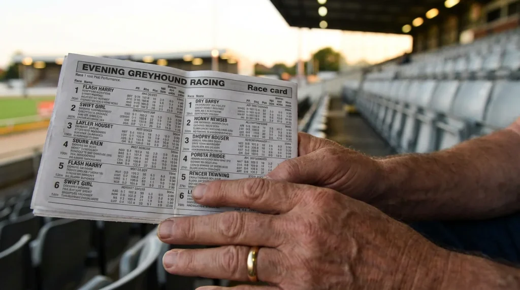 Greyhound racecard abbreviations guide with symbols decoded